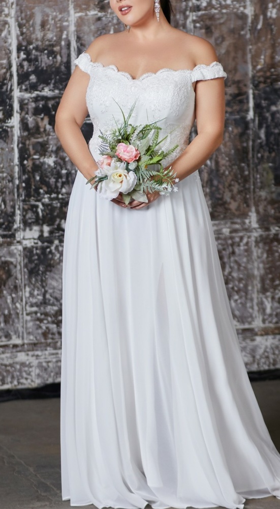 New long off the shoulder lace wedding dress,bridal gown
